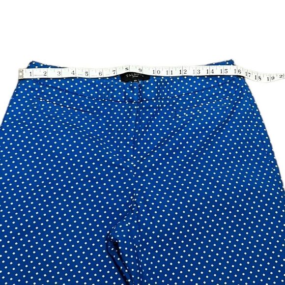 Talbots Women’s Hampshire Curvy Blue With With Polkadots Ankle Pants, Size 10P - Picture 4 of 7